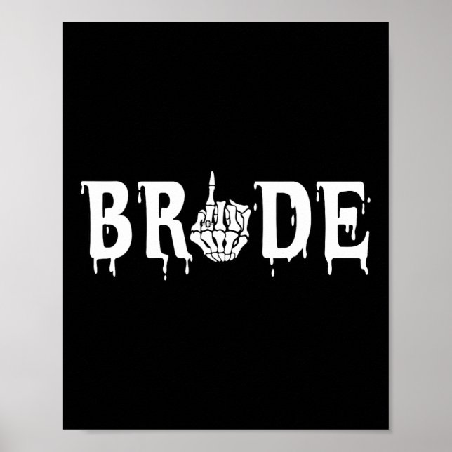 Poster Chelor de Casamento de Dia das Bruxas de Esqueleto (Frente)