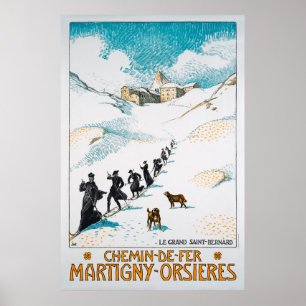Póster Chemin-de-Fer Martigny-Orsières,Schweiz,Ferroviári