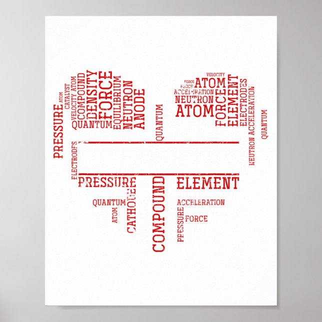 Poster Chemist Valentines Day Gift Science Chemistry  (Frente)