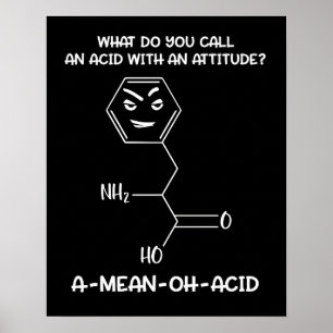 Poster Chemistry Science Acid Attitude A-Mean-Oh-Acid