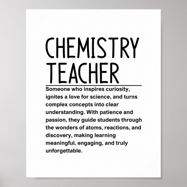 Poster Chemistry teacher (Frente)