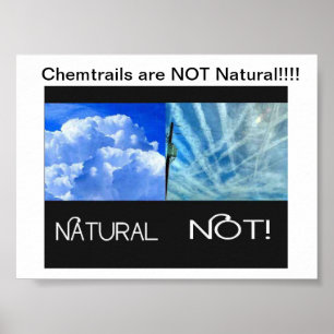 Póster Chemtrails não é natural