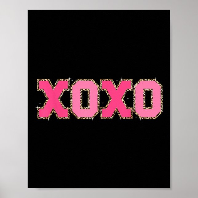 Poster Chenille Patch Espetacular Xoxo Valentine Day Hear (Frente)