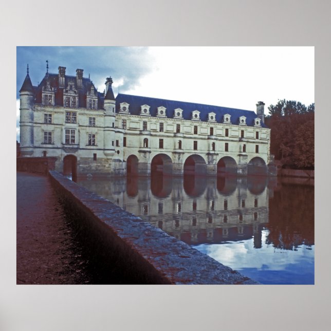 Póster Chenonceau Castle e Moat (Frente)