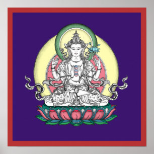 POSTER Chenrezig / Avalokiteshvara - de US$ 14,25