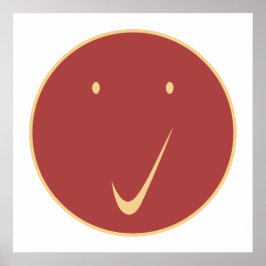 Poster Cheque cara - Tick, Cr/Red.