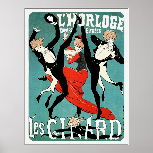 Poster Cheret Art Nouveau Poster: Les Girard: Dança (Frente)