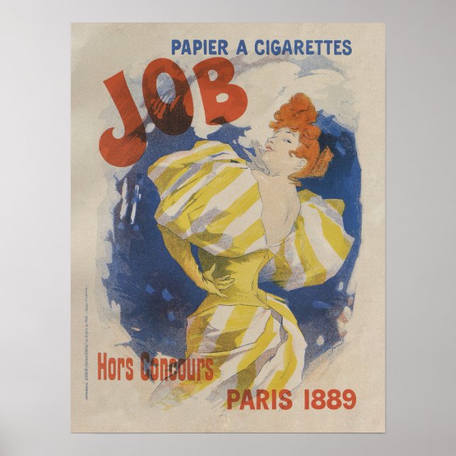 Poster Cheret Jules, Papier a Cigarettes Job, 1895 (Frente)