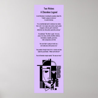 Poster Cherokee Legenda Dois Lobos Aquele que você
