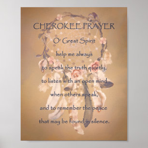 Poster Cherokee Prayer