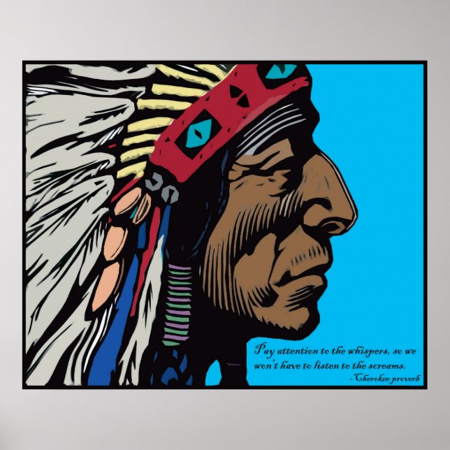 Poster Cherokee Proverb (Frente)