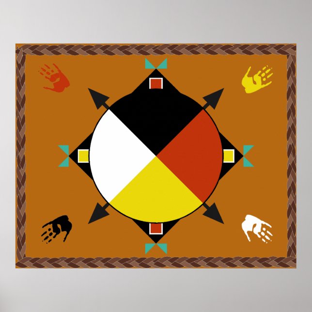 Poster Cherokee Quatro Direções (Frente)