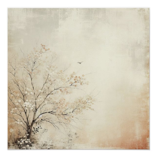 Póster Cherrie Tree Old Photo Graphic Design (Frente)