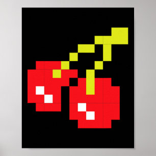 Poster Cherries 80s Vídeo Game Halloween Figurume Easy Gr