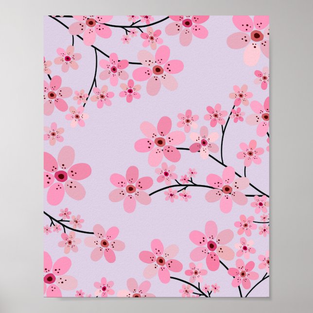 Poster Cherry Blossom 06 Lavanda (Frente)