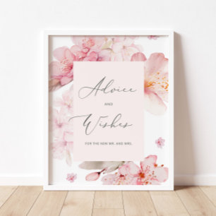 Poster Cherry blossom advice and wishes for Newlyweds