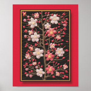 Poster Cherry Blossom Elegance: Uma Sinfonia Floral