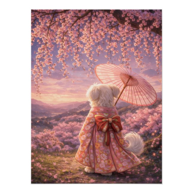 Póster Cherry Blossom Evening – Quiet Japan (Frente)