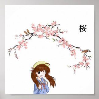 Poster Cherry Blossom Girl