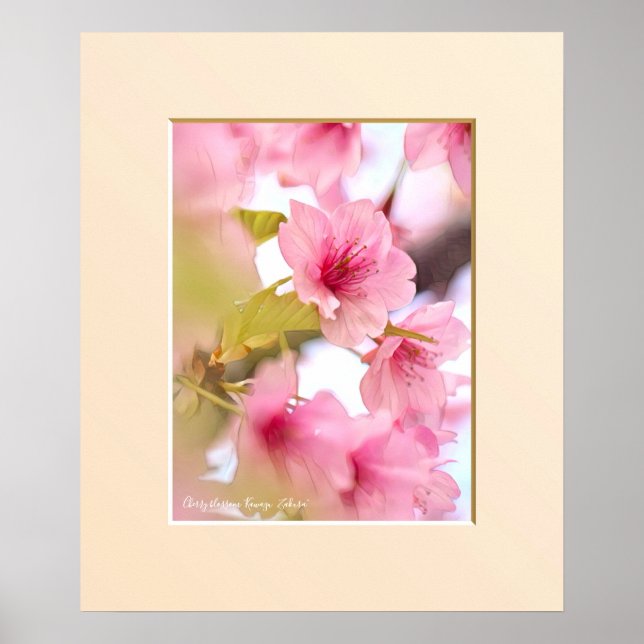 Poster Cherry blossom "Kawazu-Zakura" (Frente)