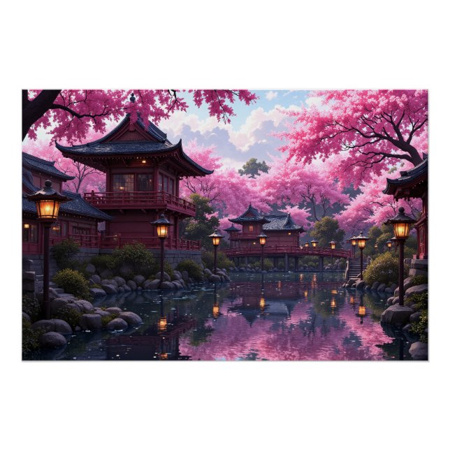 Póster Cherry Blossom Serenity (Frente)