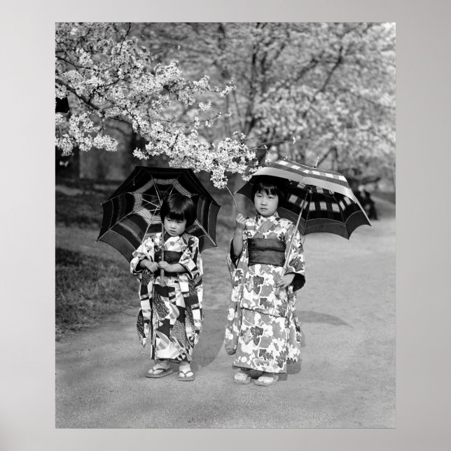 Póster Cherry Blossom Stroll, 1925 (Frente)