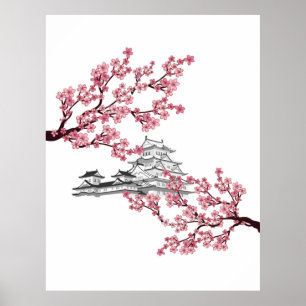 Poster Cherry Blossom Tree Design - Sakura Japonesa