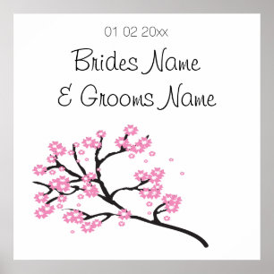 Póster Cherry Blossom Wedding Souvenirs Gifts Giveaways