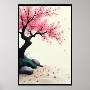Poster Cherry Blossom Zen Garden