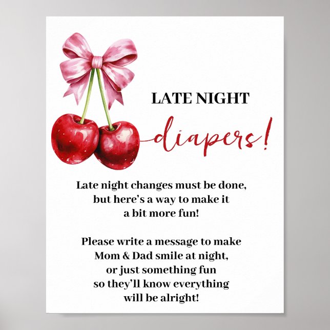 Poster Cherry Coquette Late Night Chá (Frente)