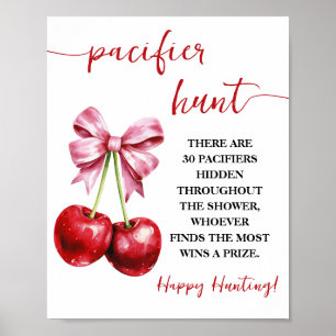 Poster Cherry Coquette Pacifier Hunt Chá de fraldas