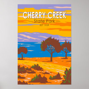 Poster Cherry Creek State Park Colorado Vintage
