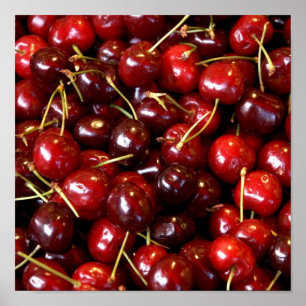 Poster Cherry photo wall decoration on canvas