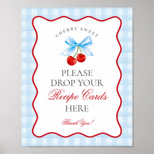 Poster Cherry Sweet Blue Coquette Arco Compartilhar um Si