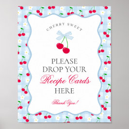 Poster Cherry Sweet Blue Coquette Arco Compartilhar um Si