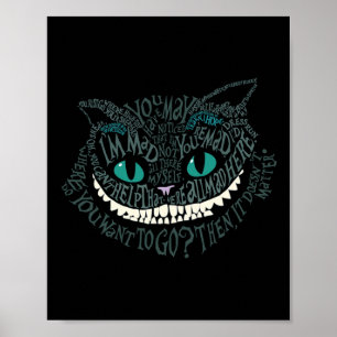 Poster Cheshire Alice Cat Era Tudo Louco Aqui Wonderland 