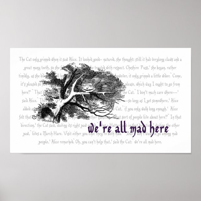 Póster Cheshire Cat (Frente)