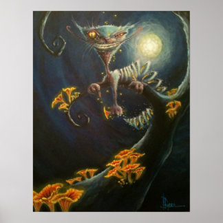 Póster Cheshire Cat Moon