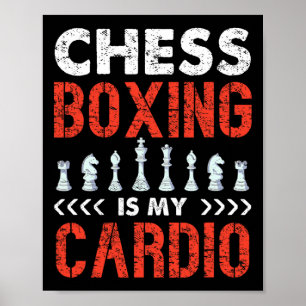 Poster Chess Boxing É A Minha Diversão Esportiva Única De