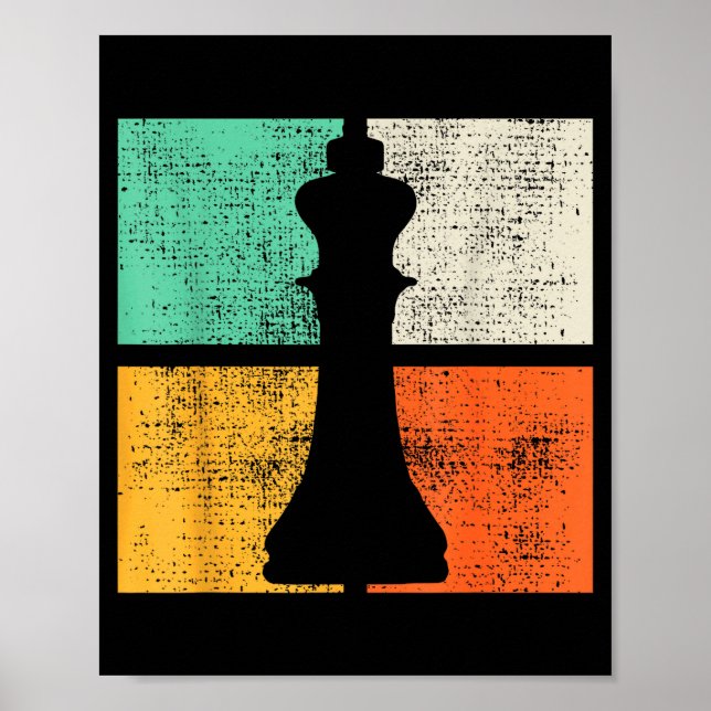 Poster Chess Chessmen King Player  (Frente)
