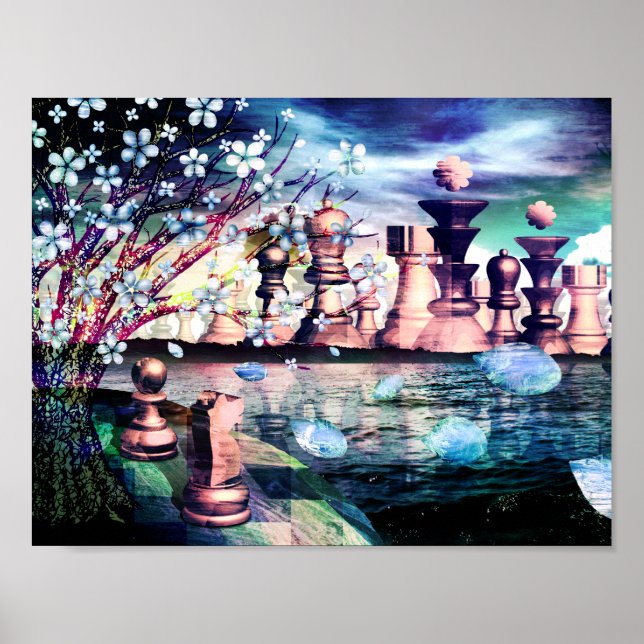 Poster Chess City Fantasy "Vindo para Casa" (Frente)