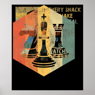 Poster Chess Lover   Knight King Rook Chess Colorful Gift
