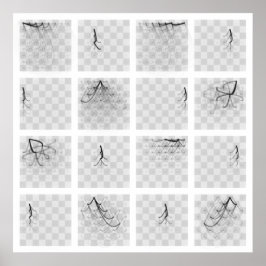 Poster Chess Piece Journey (peças de preto, quadrado)