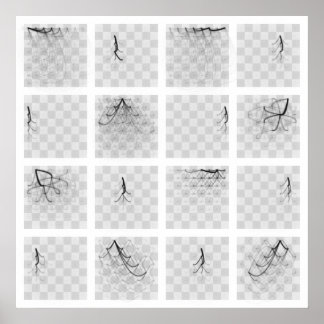 Poster Chess Piece Journey (peças de preto, quadrado)