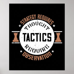 Poster Chess - Strategy requires thought