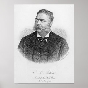 Póster Chester Alan Arthur, gravado por A. Weger
