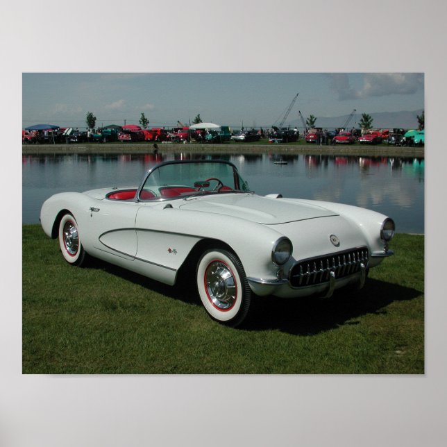 Póster Chevrolet Corvette 1957 (Frente)