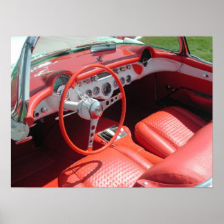 Póster Chevrolet Corvette 1957