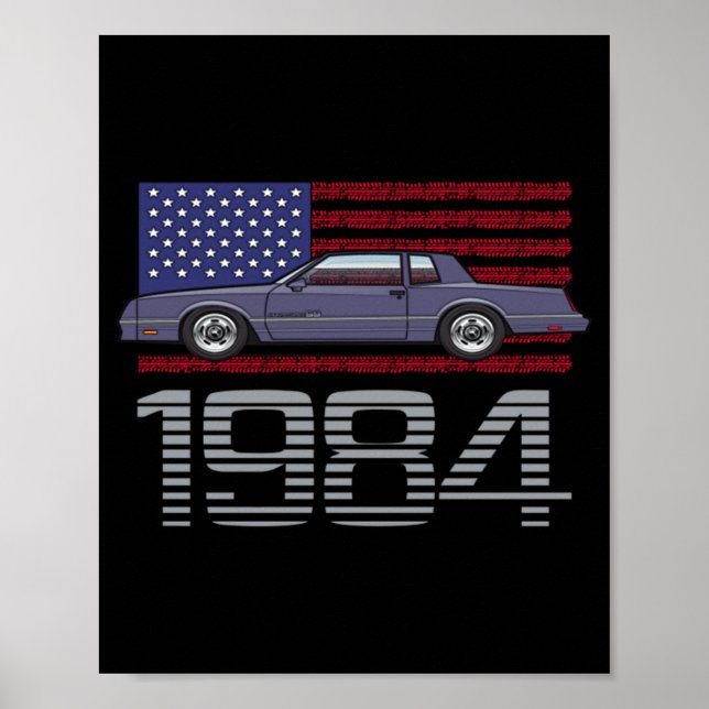 Poster Chevrolet Monte Carlo Blue 1984  (Frente)