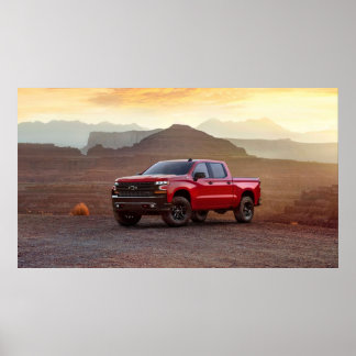 Poster Chevrolet Silverado LT Z71 Trail Boss Crew Cab